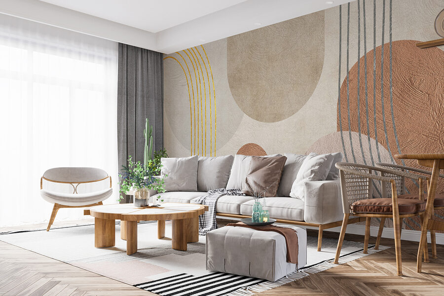 Wall murals Abstract shapes in soft colors. - Image 5