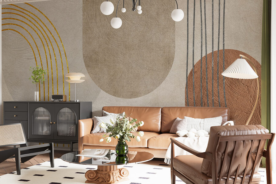 Wall murals Abstract shapes in soft colors. - Image 6