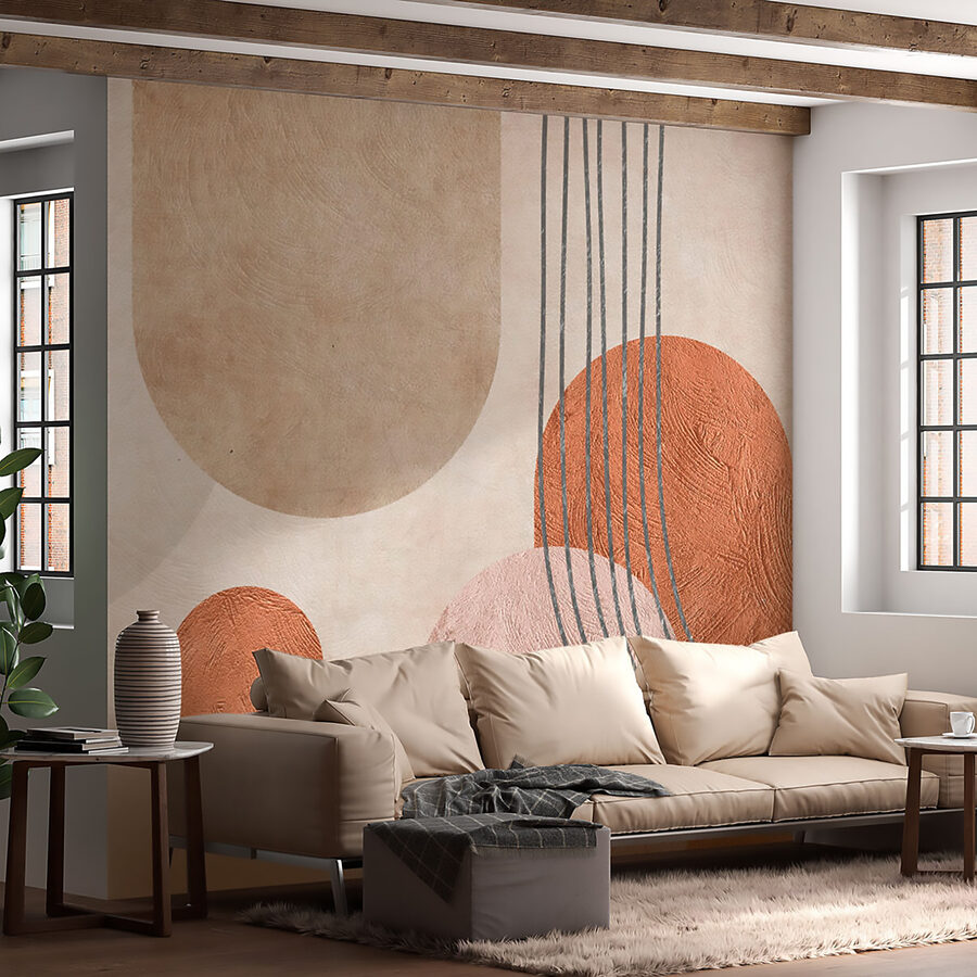 Wall murals Abstract shapes in soft colors. - Image 7