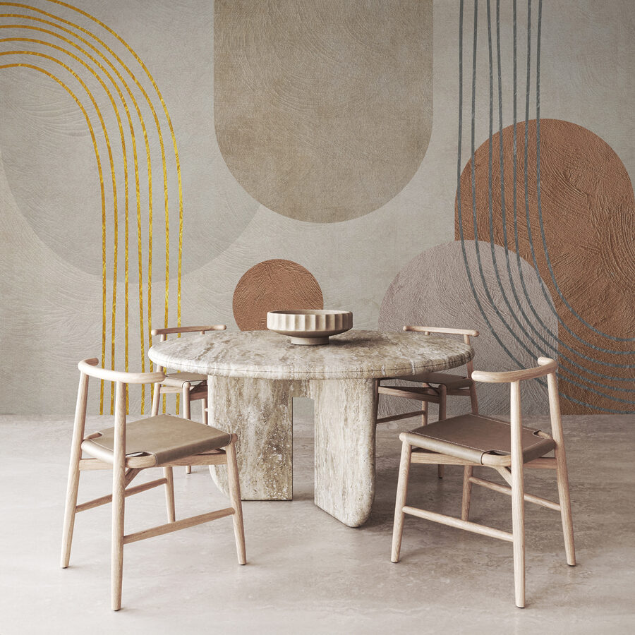 Wall murals Abstract shapes in soft colors. - Image 8