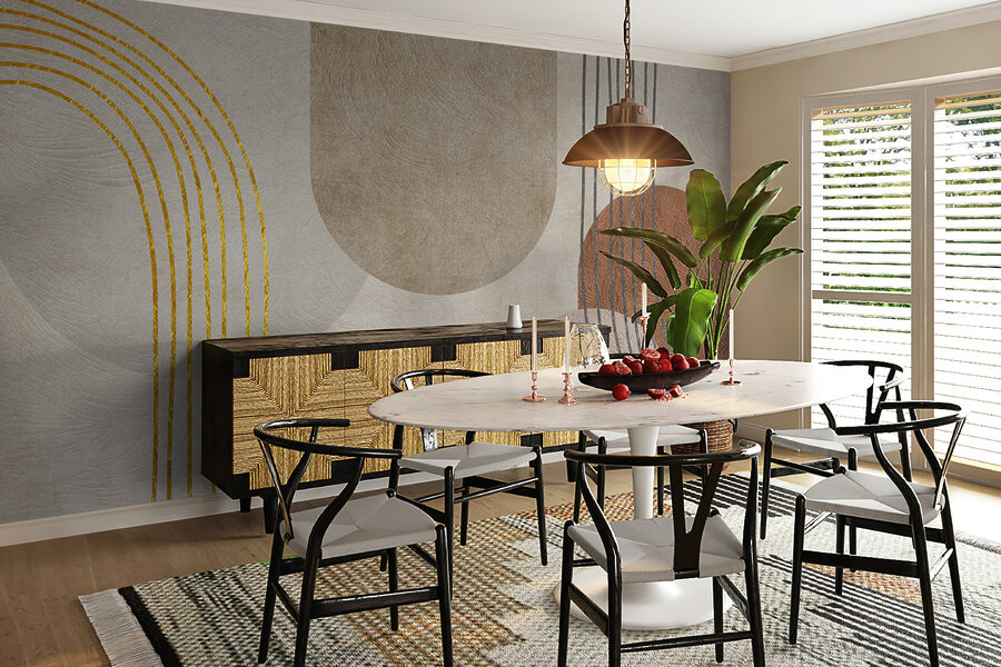 Wall murals Abstract shapes in soft colors. - Image 9