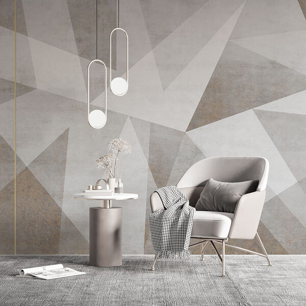 A grey and white background with triangles A grey and white background with triangles