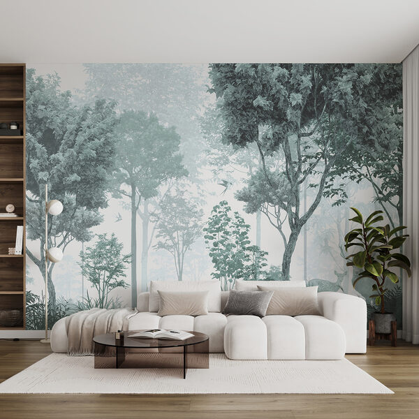 A forest with trees and plants A forest with trees and plants