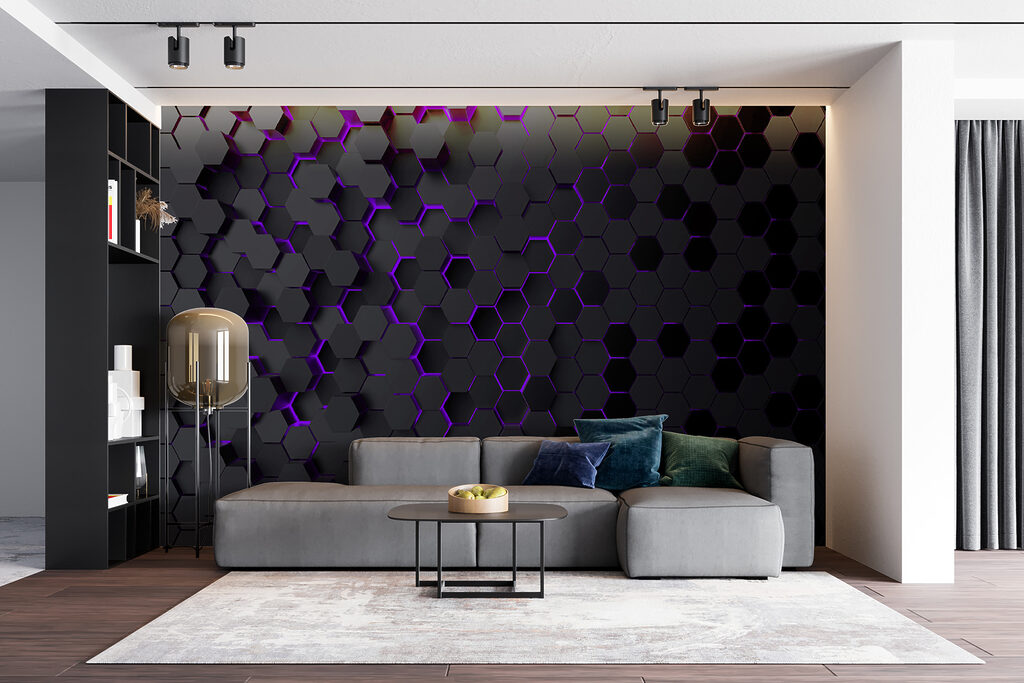 A black and purple hexagons u93618v3pig6mr 1024x683 - A black and purple hexagons