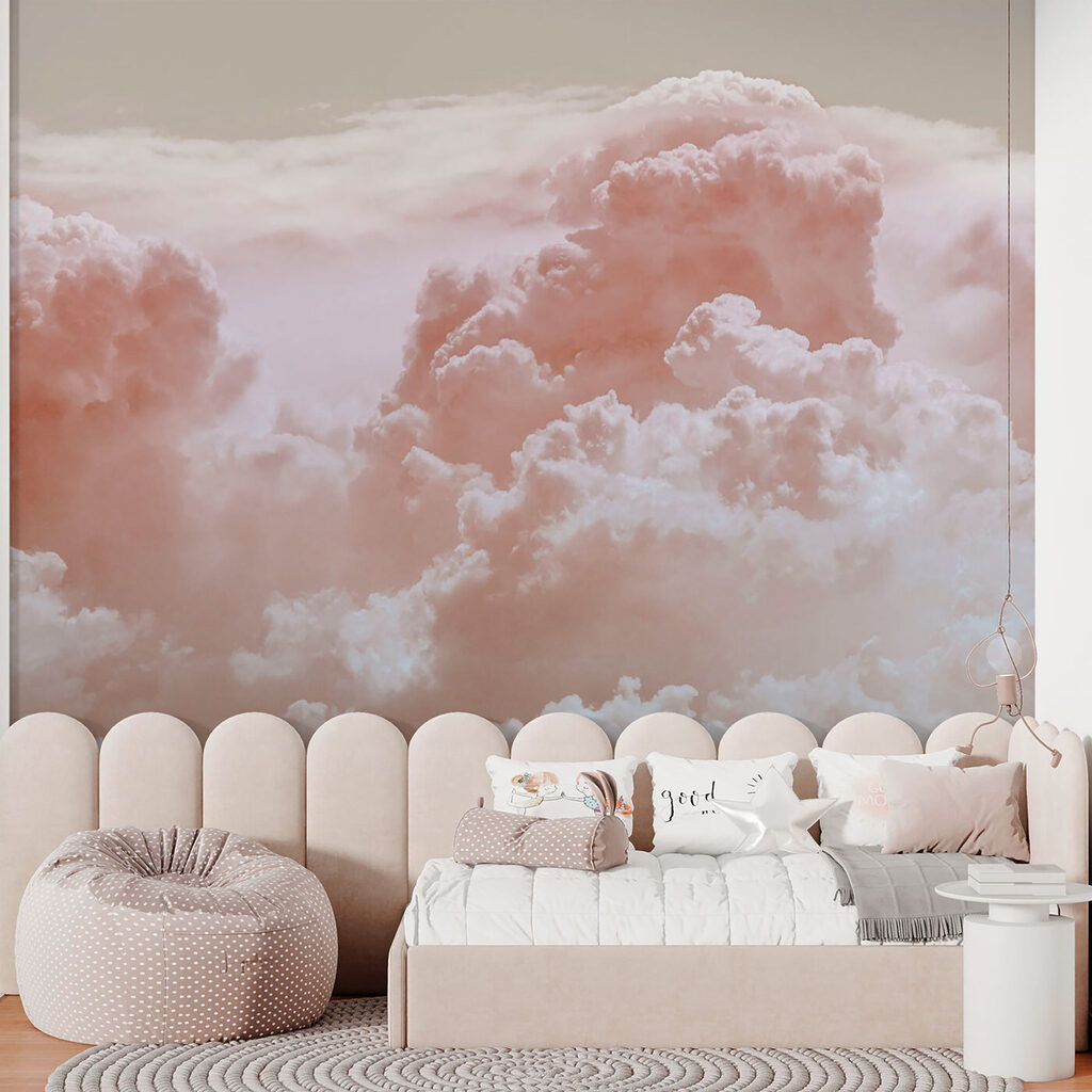 A pink clouds in the sky A pink clouds in the sky