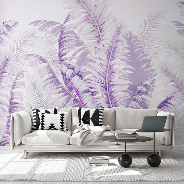 Delicate purple fern pattern design. Delicate purple fern pattern design.
