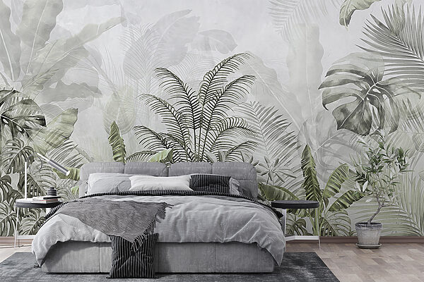 A wallpaper with plants A wallpaper with plants