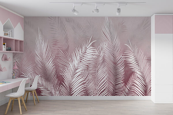 A white feathers on a pink background A white feathers on a pink background