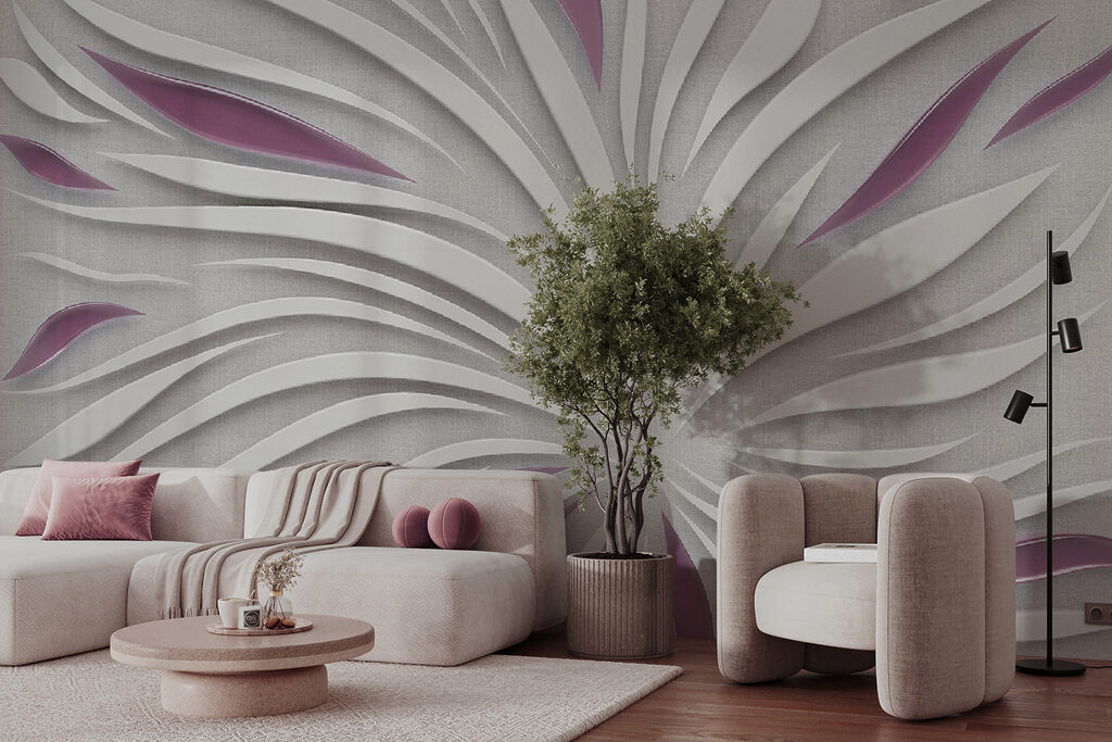 A white and purple design