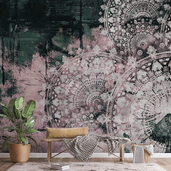 Intricate patterns in soft hues. Intricate patterns in soft hues.