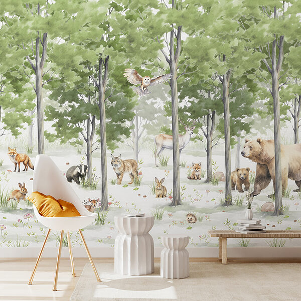 A group of animals in a forest u97741pig1ms 600x600 - A group of animals in a forest