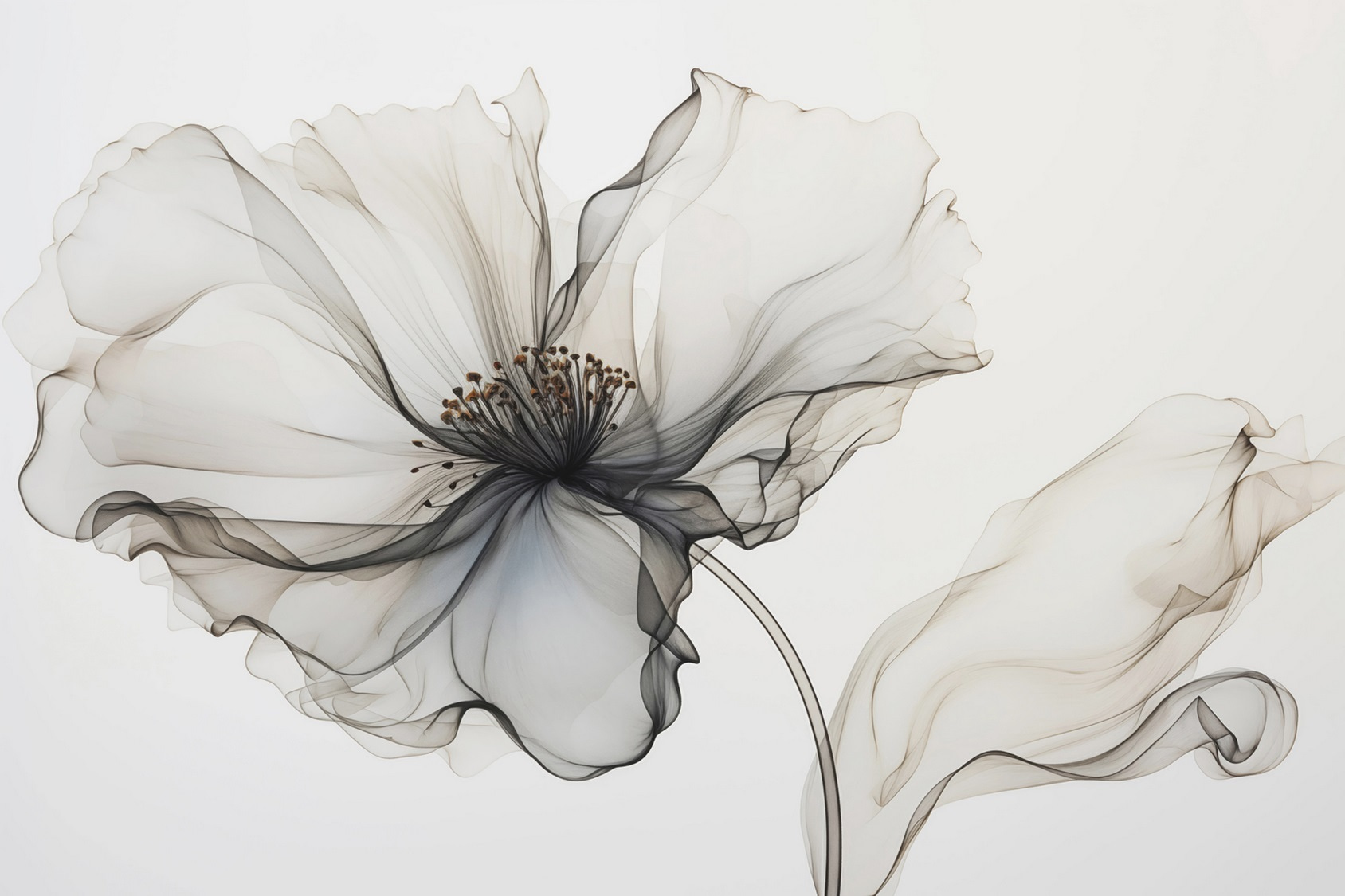 Flower made out of transparent material