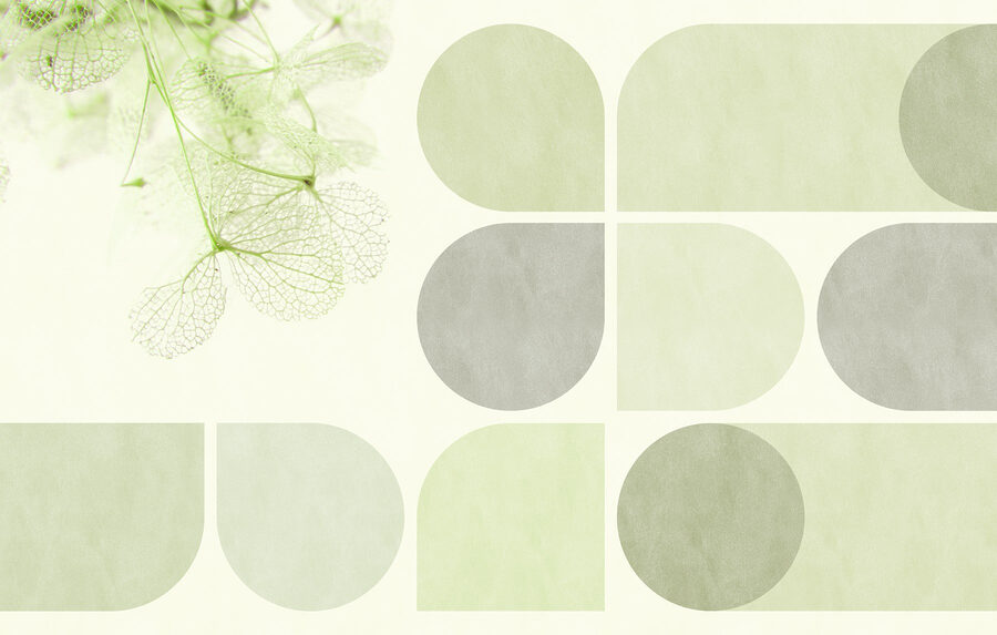 Delicate leaves against muted background