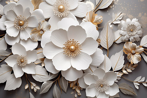 Elegant paper flowers in soft tones Elegant paper flowers in soft tones