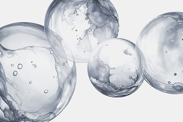 Group of bubbles with bubbles in the air Group of bubbles with bubbles in the air