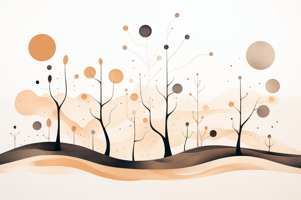 Painting of trees and plants Painting of trees and plants