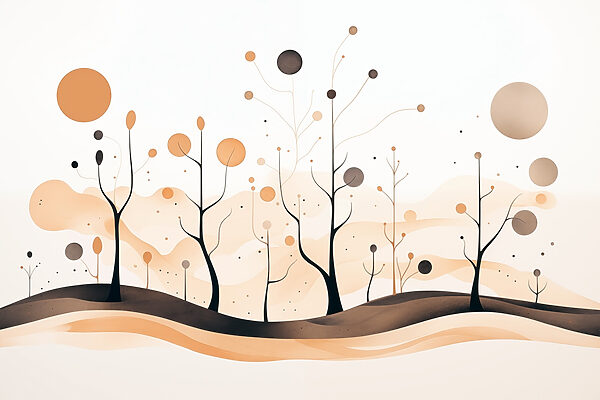 Painting of trees and plants Painting of trees and plants