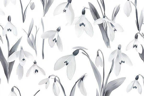 White flowers with gray leaves White flowers with gray leaves