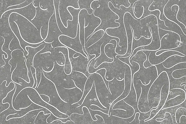 Group of women's body drawings Group of women's body drawings