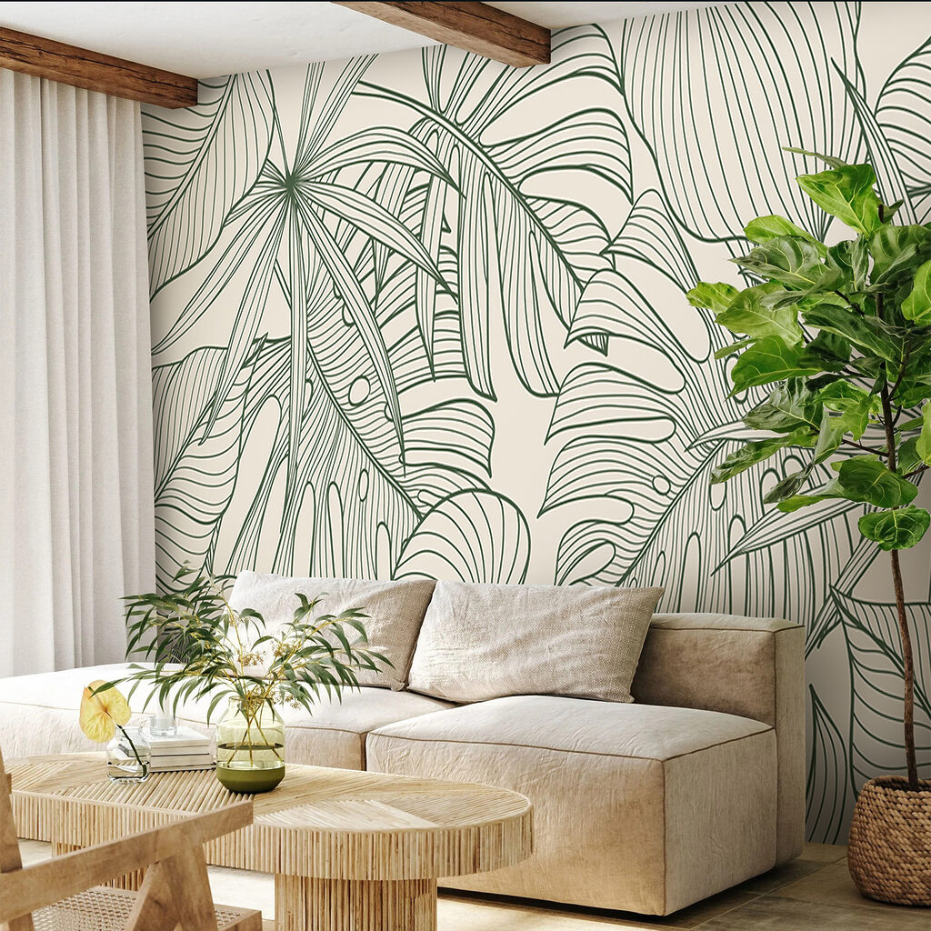 Elegant green foliage pattern design Elegant green foliage pattern design