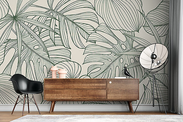Elegant green foliage pattern design Elegant green foliage pattern design