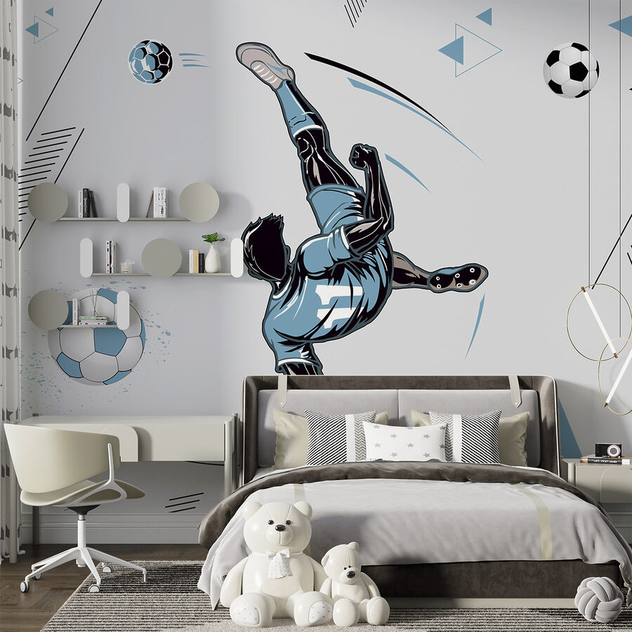 Wall murals A football player kicking a ball - Image 5