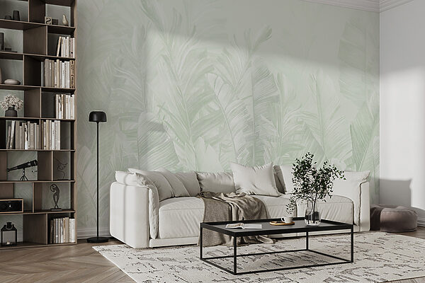 Soft green leaves in gentle layers. Soft green leaves in gentle layers.