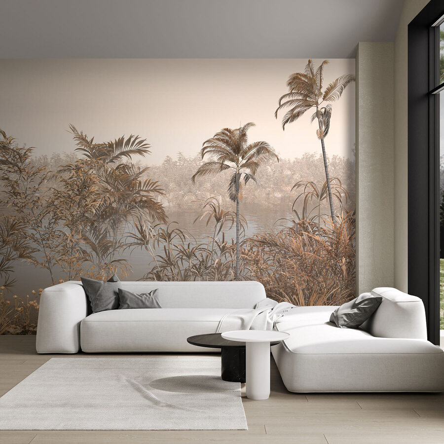 Wall murals A swamp with plants and flowers - Image 5