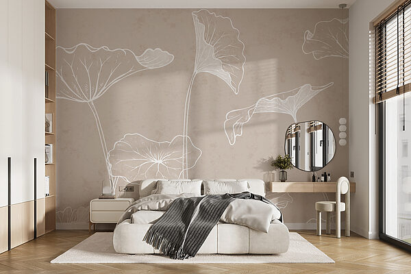 A white line drawing of flowers A white line drawing of flowers