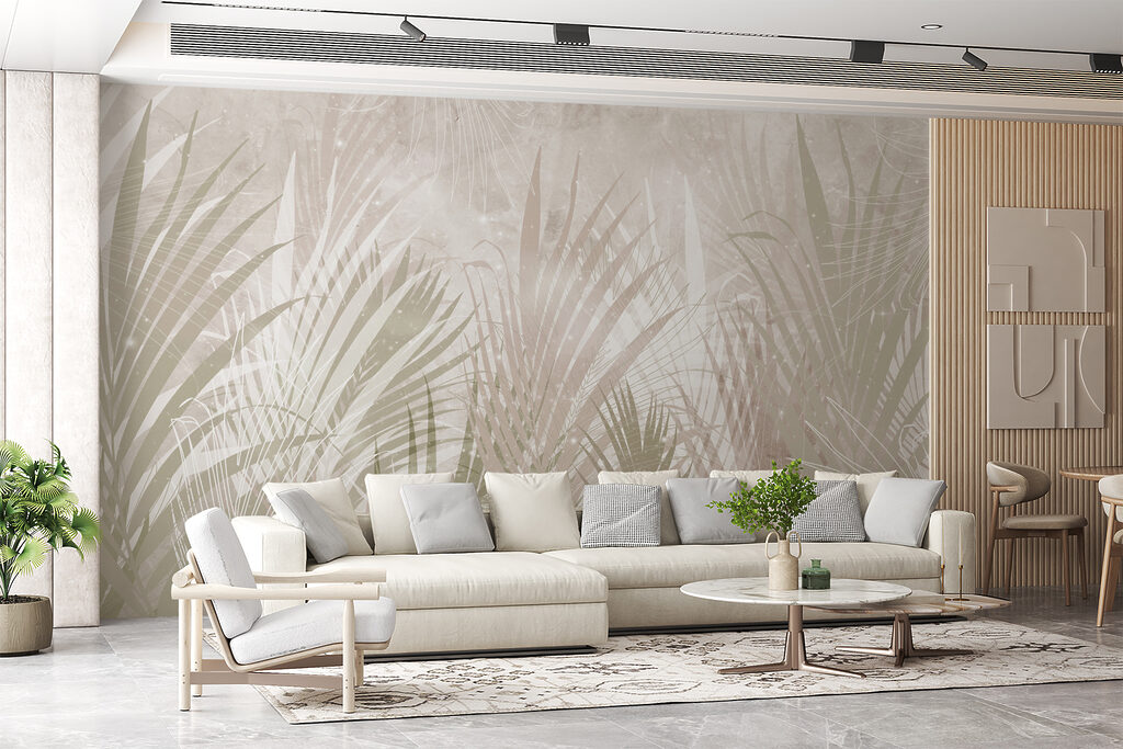 Soft foliage in muted tones