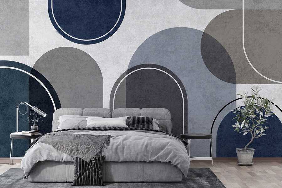 Modern abstract shapes in muted tones. Modern abstract shapes in muted tones.