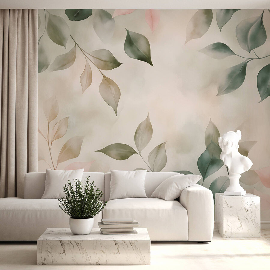 Wall murals Serene foliage in soft hues - Image 3