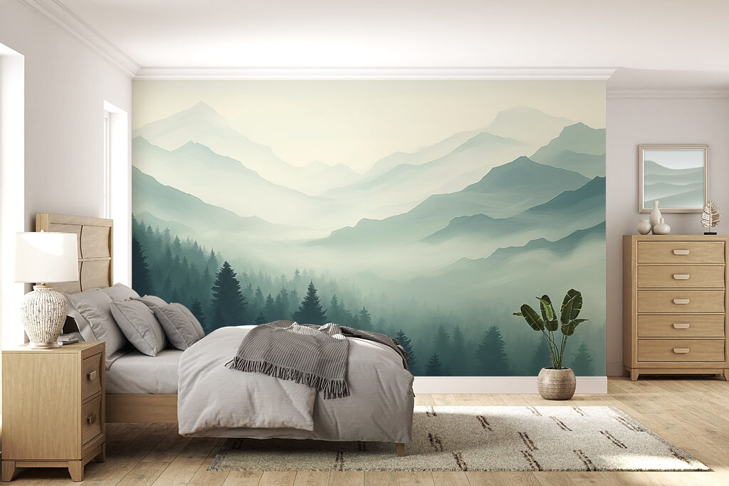 Foggy mountain landscape with trees w02186pib12r 1024x683 - Foggy mountain landscape with trees