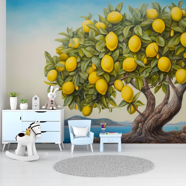 A lemon tree with fruits on it A lemon tree with fruits on it