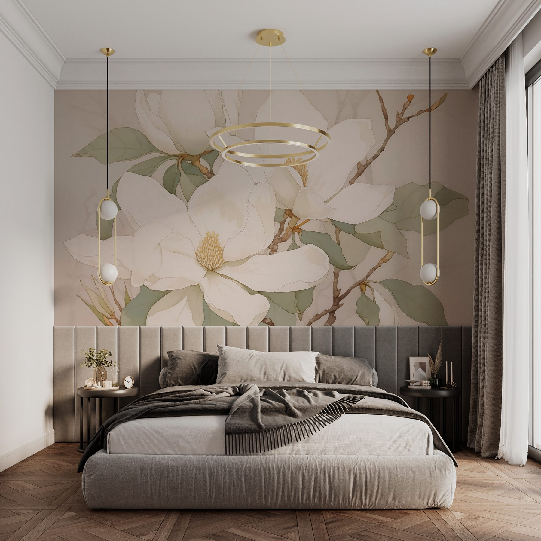 Painting of white flowers