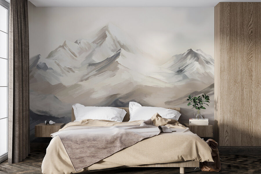 Painting of a mountain range Painting of a mountain range