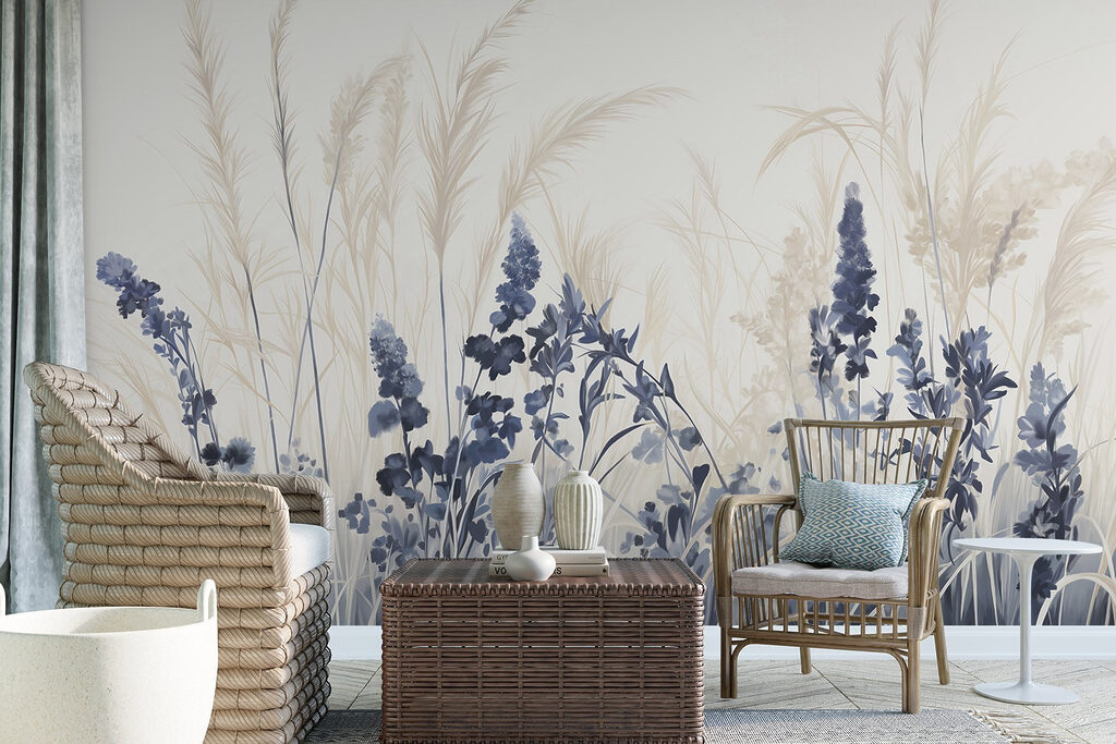 Painting of flowers and grass Painting of flowers and grass