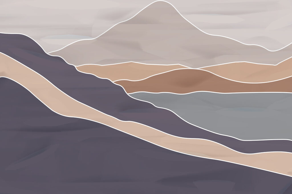 Mountain range with white lines Mountain range with white lines