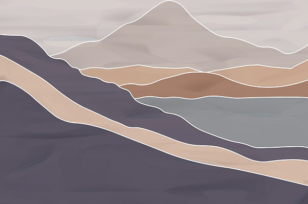Mountain range with white lines Mountain range with white lines