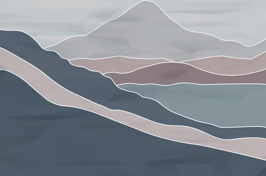 Mountain range with white lines Mountain range with white lines