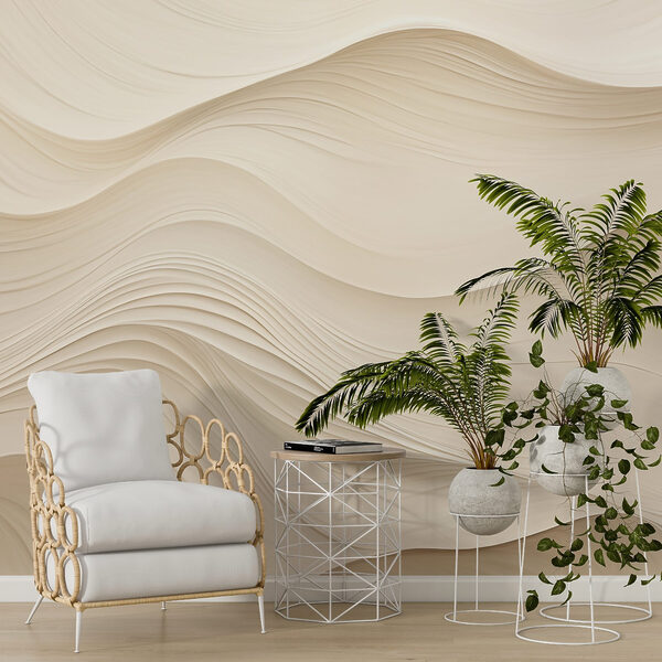 White wavy lines on a white surface White wavy lines on a white surface