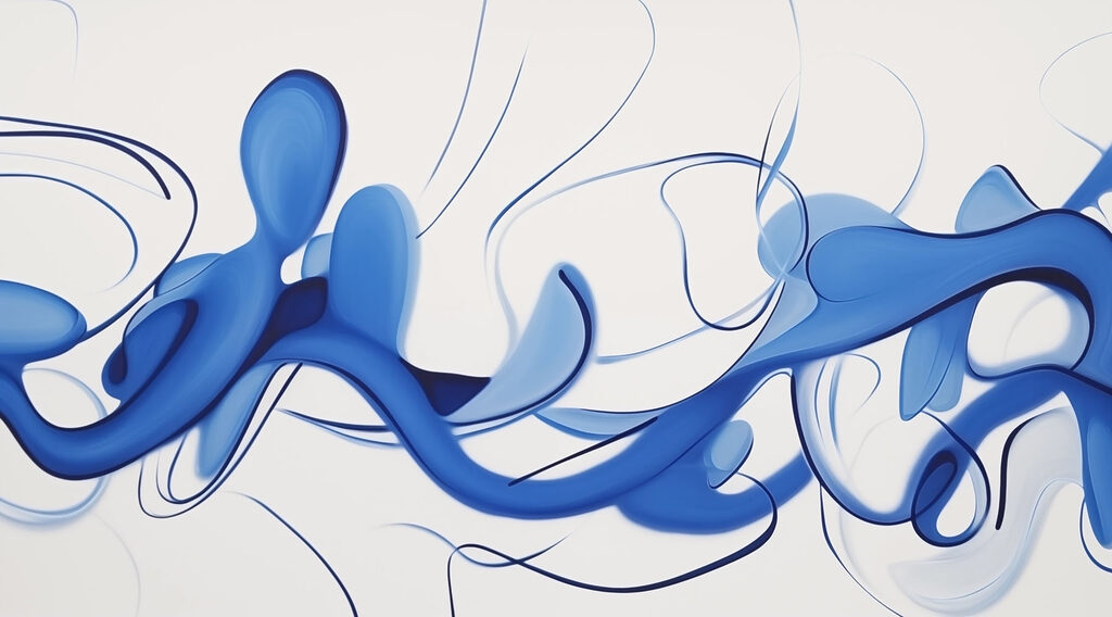 Blue swirls on a white background Blue swirls on a white background