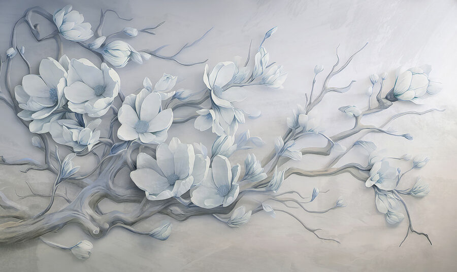 Wall murals White flowers on a branch - Image 4