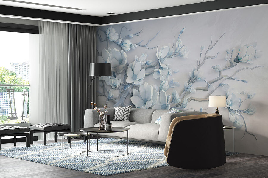 Wall murals White flowers on a branch - Image 2