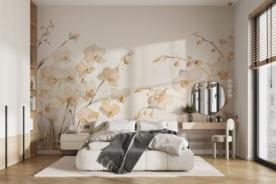 Painting of white flowers