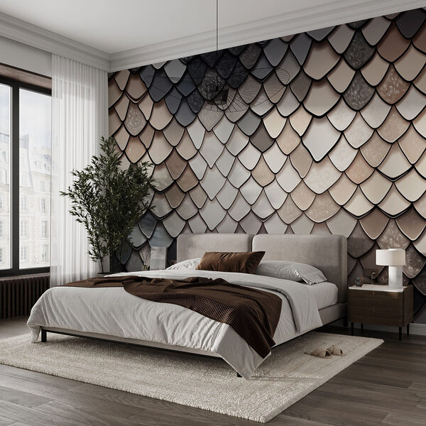 Wall murals Textured scales in muted color palette (SKU: w09005) Wall murals Wall murals Textured scales in muted color palette (SKU: w09005)