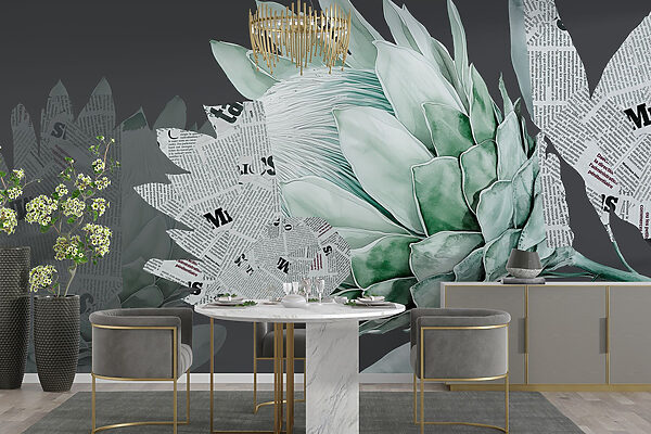 Artichoke with newspaper on it Artichoke with newspaper on it