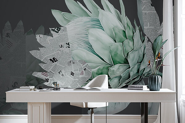 Artichoke with newspaper on it Artichoke with newspaper on it