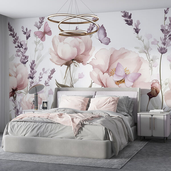 Painting of flowers and butterflies Painting of flowers and butterflies