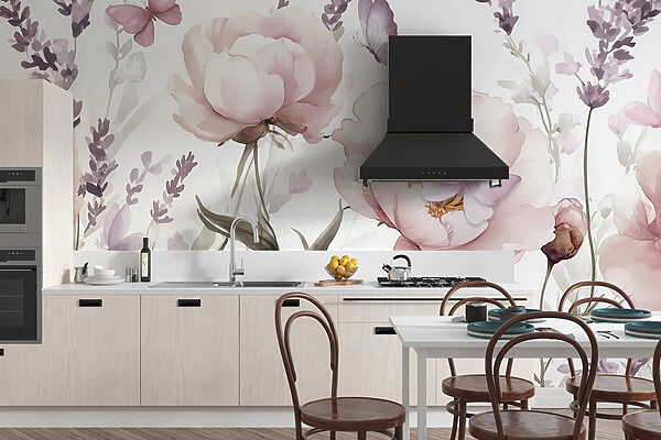 Painting of flowers and butterflies Painting of flowers and butterflies